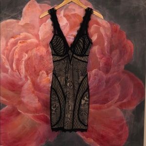 Black and Tan lace dress